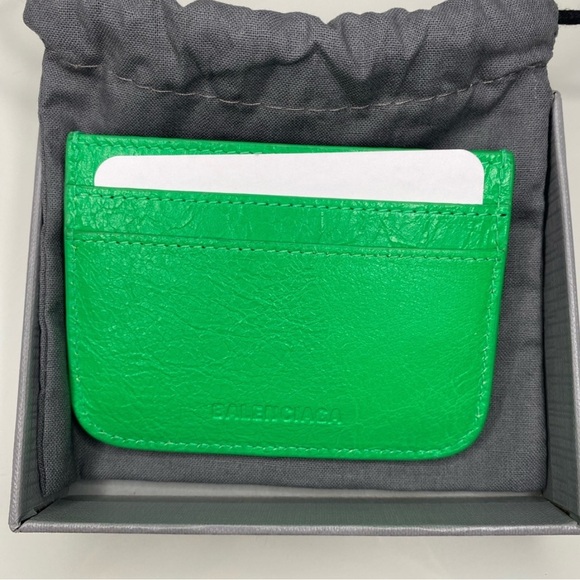 Authentic Balenciaga Green Card Case Wallet - Picture 2 of 4
